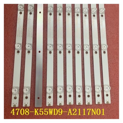 Barra de retroiluminación LED DH-LM55-S200 tiras de luces 3V para TV 4708-K55WD9-A2117N01 2