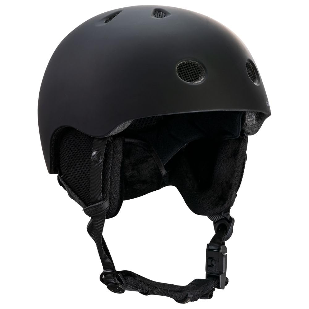 Pro-Tec Klasyczny kask śnieżny, duży rozmiar ochronny dla dzieci, idealny do snowboardu i jazdy na nartach, YS, Stealth Black
