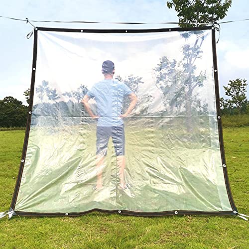 Lona impermeable transparente de plástico 2x1.5m para aislamiento de ventanas y toldo 5