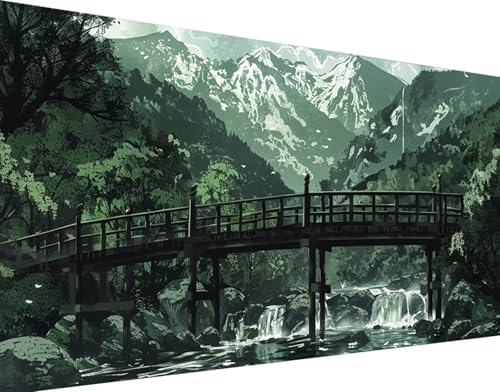 Broderie Diamant Kit Complet paysage de nature 5D pour broder un grand tableau 60x120cm