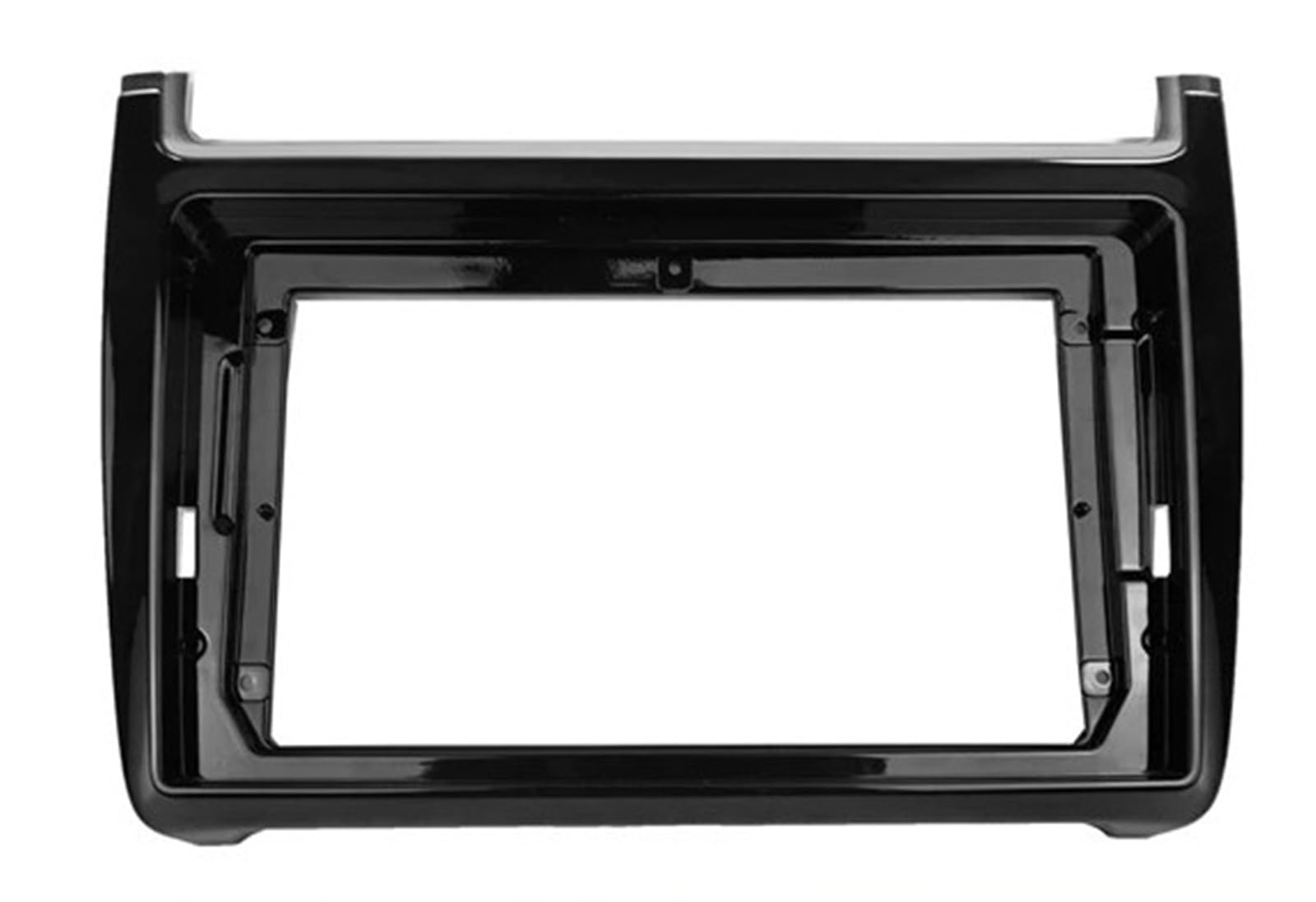 Mascherina Autoradio Per Polo 2009+ Pannello Cruscotto Autoradio Da 9 Pollici Mascherina Di Montaggio Stereo Automatico Supporto Console Centrale(Matte black)