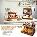 HOLANA Acacia 2 Tier Fruit Basket for Kitchen Counter Organizer – Wooden Fruit Bowl & Wooden Basket for Kitchen Counter Storage, Vegetable & Produce Storage, Snack Organizer for Countertop (Acacia)