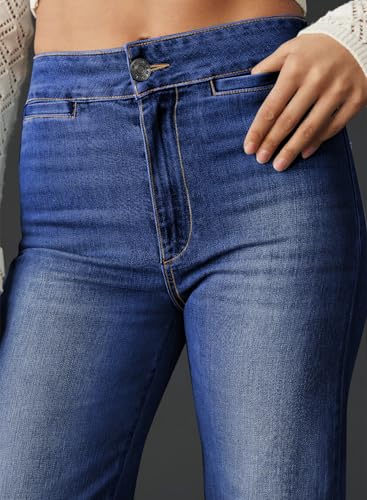 Sidefeel Wide Leg Straight Leg Jeans for Women High Waisted Loose Boyfriend Denim Pants3