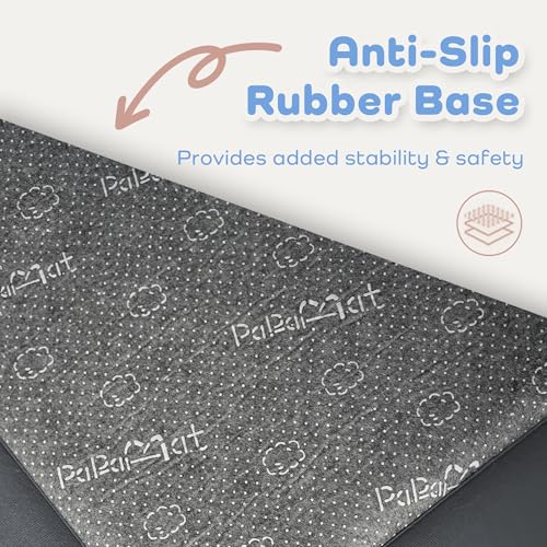 1.3" Thick Baby Floor Play Mat 59x79, Basic Padded Foam Mat for Tummy Time Crawling, Non Slip Cushioned for Babies Toddlers Infants Kids (Dark Grey)