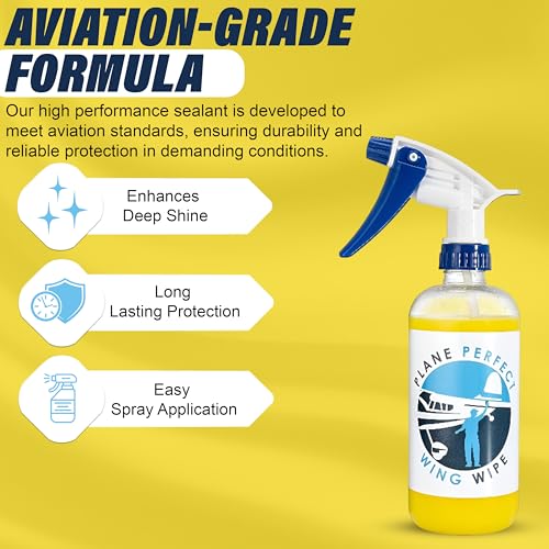 Plane Perfect Wing Wipe Spray Detallador 128 Oz miniatura 3