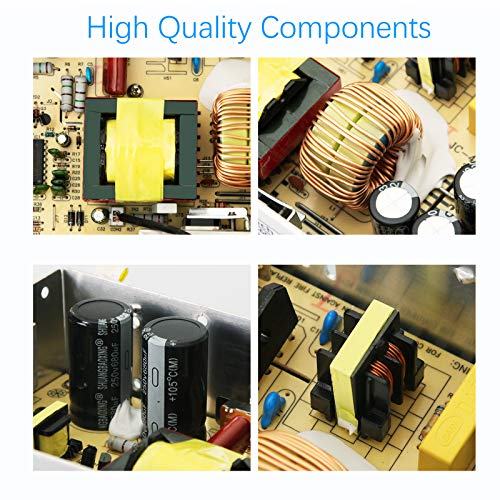 Redrex DC 24V 15A Netzteil Transformator 360W Schaltnetzteil Power Supply Adapter mit Temperatur-gesteuertem Lüfter für CCTV, Radio, Computerprojekt, 3D-Drucker, LED-Treiber – Bild 6