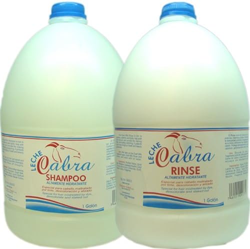 Leche Cabra Shampoo 1 Galon & Rinse 1 Galon Mistreated By Dye Descolorate and Staked Out