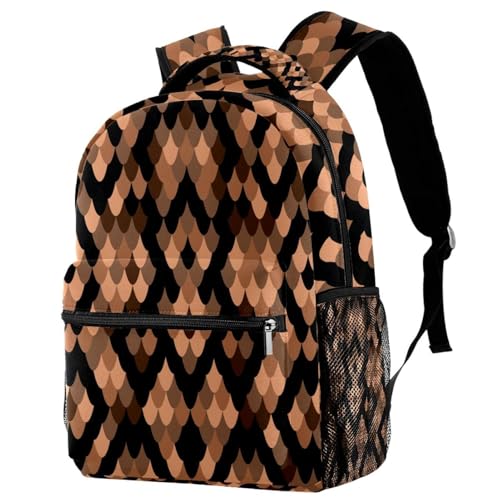 Sac de voyage décontracté imprimé serpent pour les sorties citadines des filles et garçons