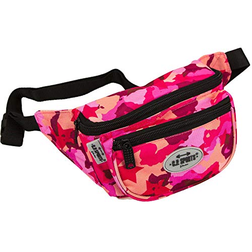 C.P.Sports - Riñonera Deportiva, Waistbag para Hombre y Mujer, 3 Compartimentos con Cremallera, Bodybuilding Bolsillo para teléfono móvil, Color Rosa, tamaño Talla única Cover