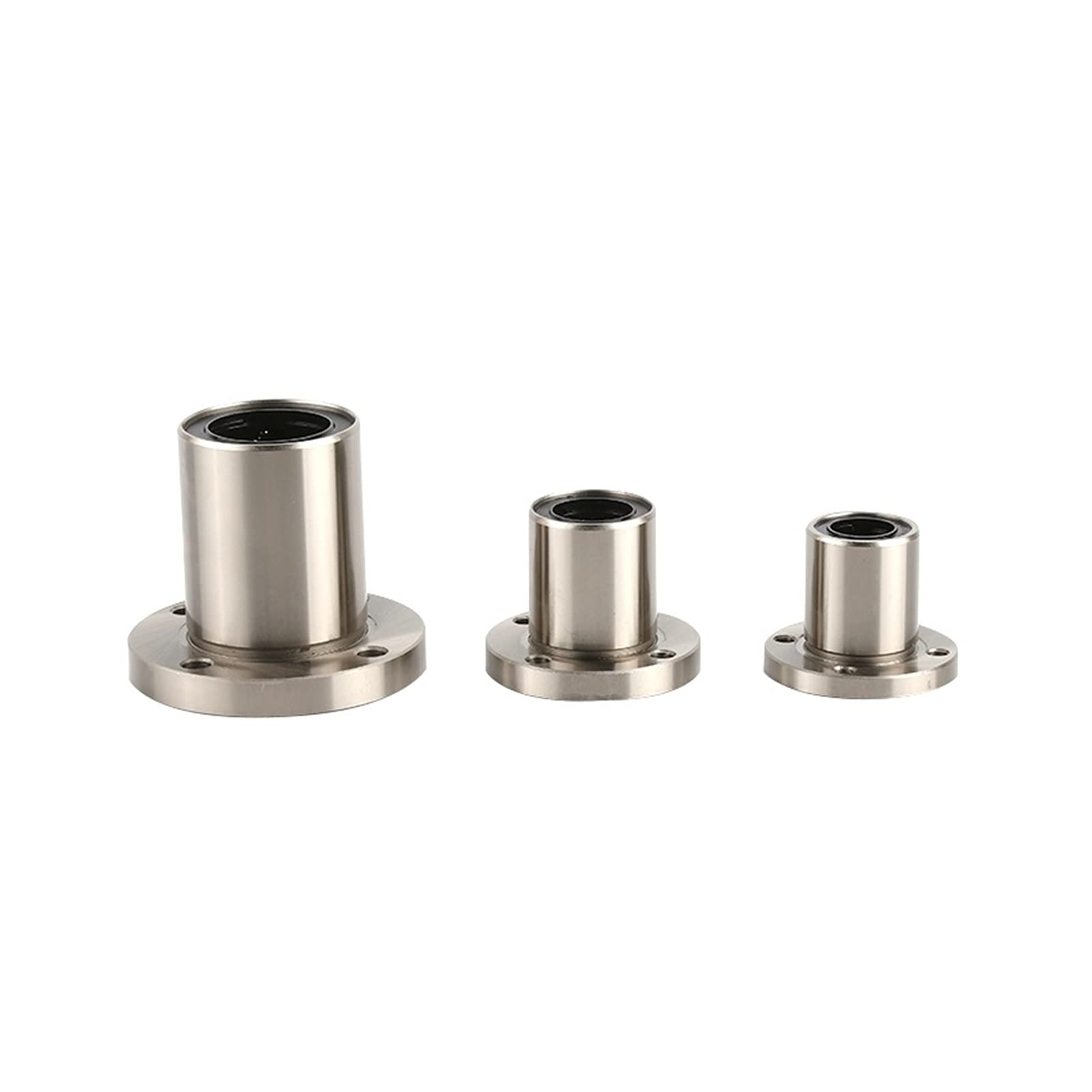 Cuscinetto lineare LMF6UU/8UU/10UU/12UU/16UU/20UU F25-60UU Cuscinetto a Movimento lineare con Flangia Rotonda for Stampante 3D Parte Asta lineare Cuscinetti a Sfere lineari(4pcs,LMF8UU)
