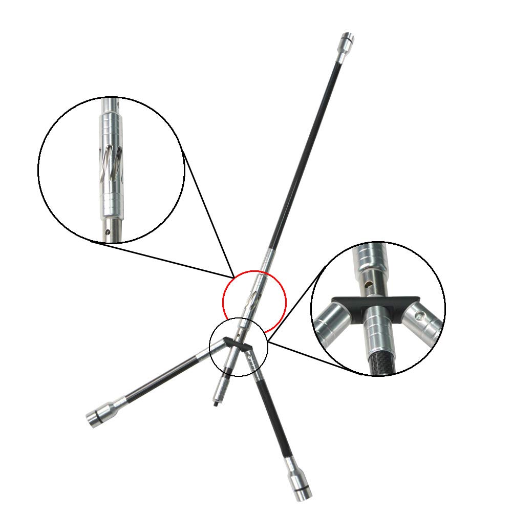 Tige Latérale Stabilisateur De Tir à L'arc – Fuse Carbone, 15 Pouces, Noire