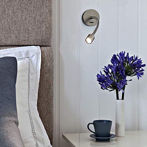Foco LED de cuello largo para pared, ideal para tu mesita de noche 3