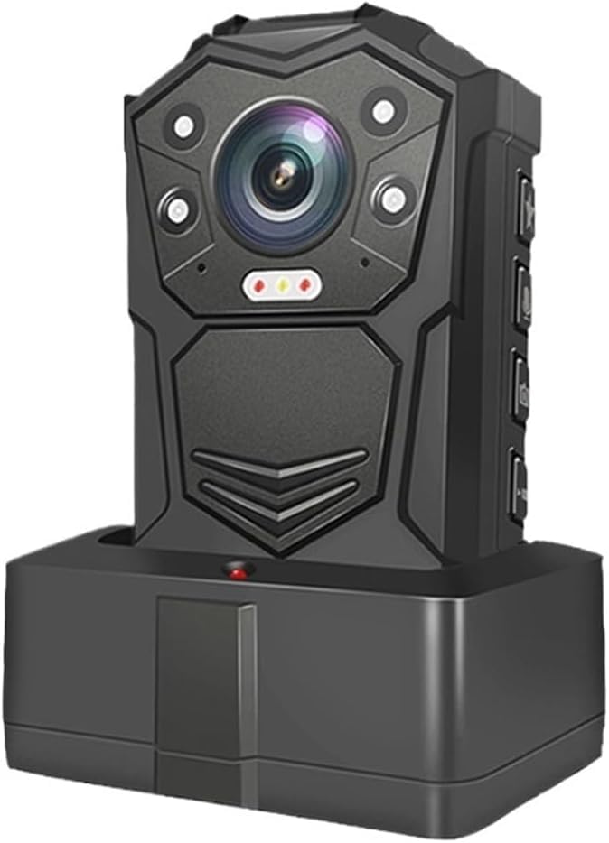 Cámara corporal, equipo de policía HD 1296P con GPS, visión nocturna, pantalla LCD de 2 pulgadas, duración de la batería de 10 horas, impermeable IP68, grabadora de voz digital, gran angular de 125