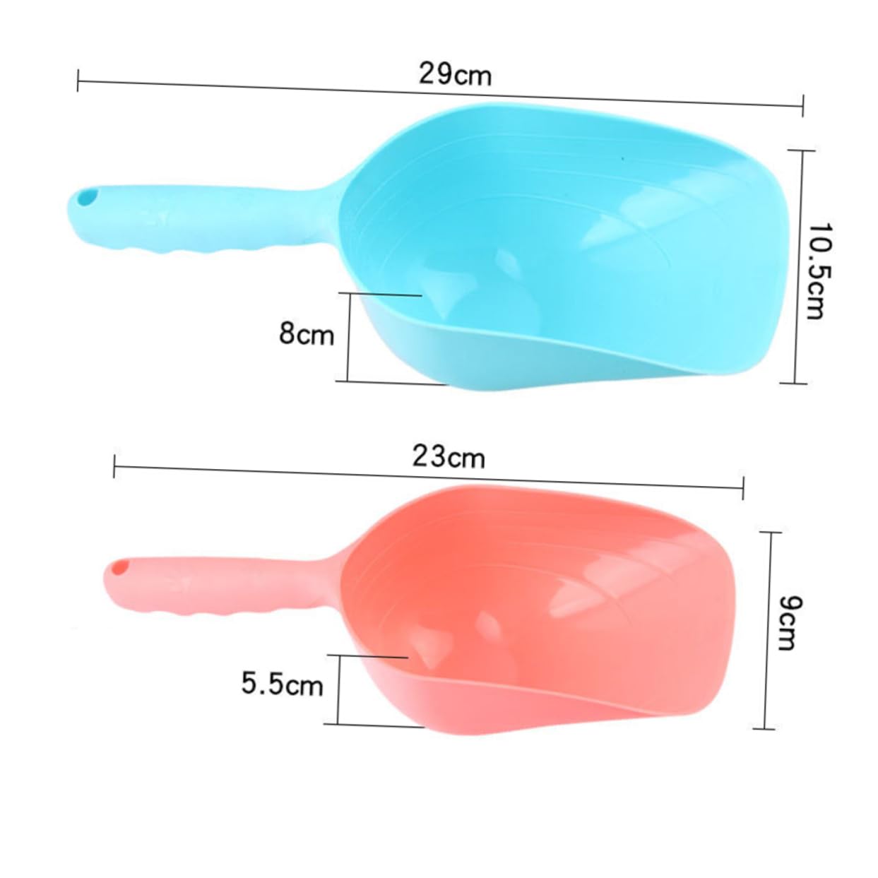 Garneck Cat Litter Scoop Plastic Comfortable Grip and Precut Hole for Storage Pet Supplies Random