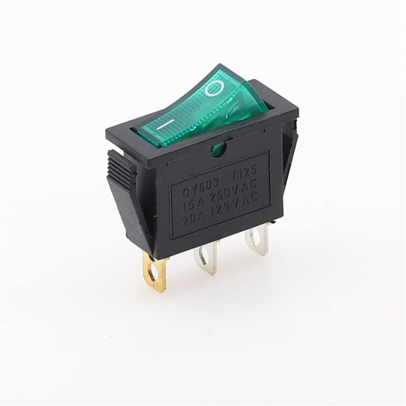 Interruttore 15A 125/250VAC 3 Pin Interruttore A Dondolo TAIHENG TH1 T85, 15A 125/250VAC, 3 Pin, Con Lampada Rossa Interruttore A Levetta LED Rosso