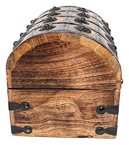 Nautical Cove Treasure Chest Keepsake and Jewelry Box Wood - Toy Treasure Box Large (8x6x6)
