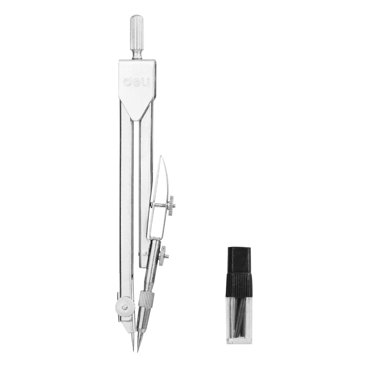 Deli Comfort Student Compass for Circles to 9 Inch Diameter, Lead and Case