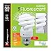 Xtricity Compact Fluorescent Light Bulbs T2 Spiral, E26 Base, 13W (60W Equivalent), 5000k Daylight, 900 Lumens, CFL, 120V - UL Listed, (8 Pack)