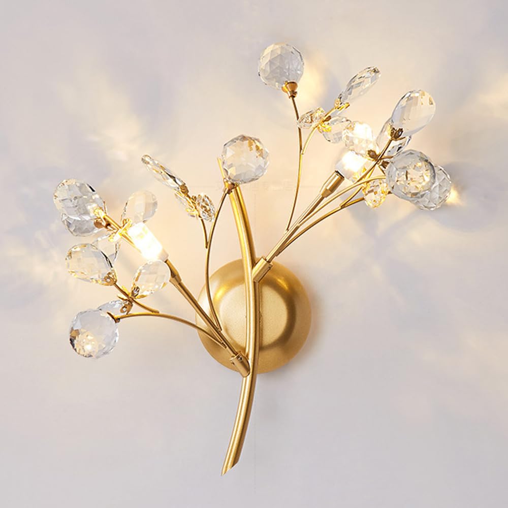 SXECAEPS d Wall Sconce Crystal Light Postmodern Lamp Art Deco Hardwired Sconces Lighting Fixture Living Room Lights Bedroom Hallway Decor Mounted Lamps
