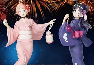 ウィッチウォッチ 若月ニコ & 宮尾音夢 浴衣 フィギュア TVアニメ 「ウィッチウォッチ」 【全2種セット】 公式 グッズ