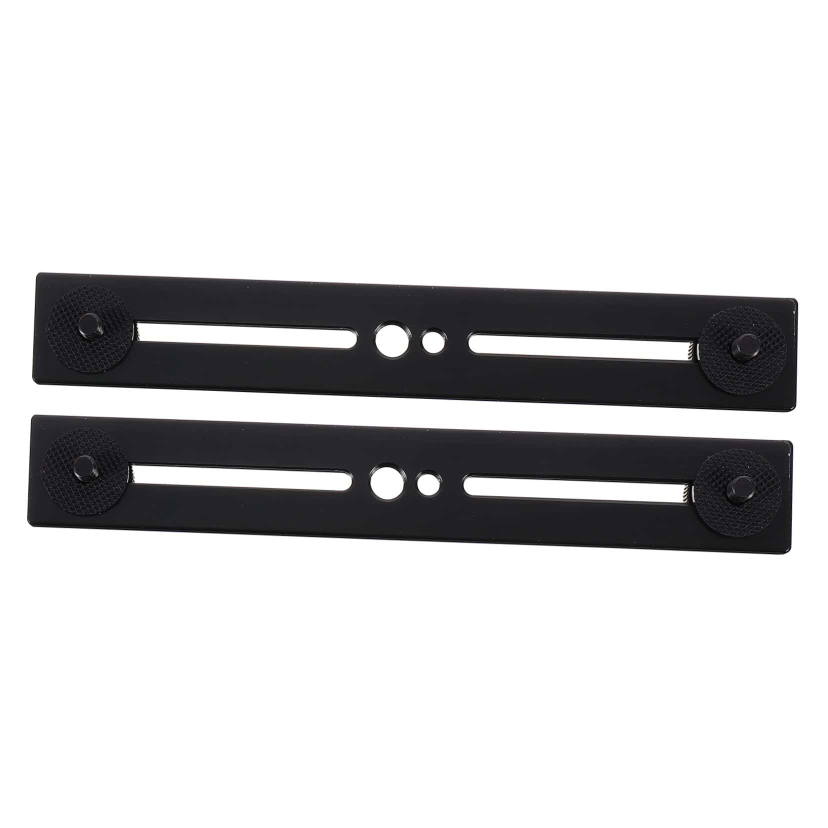 TOYANDONA 2Pcs Adjustable Flash Bracket Microphone Bar with Skid Pad Screw for Dual Mounting for Photography and Audio Recording