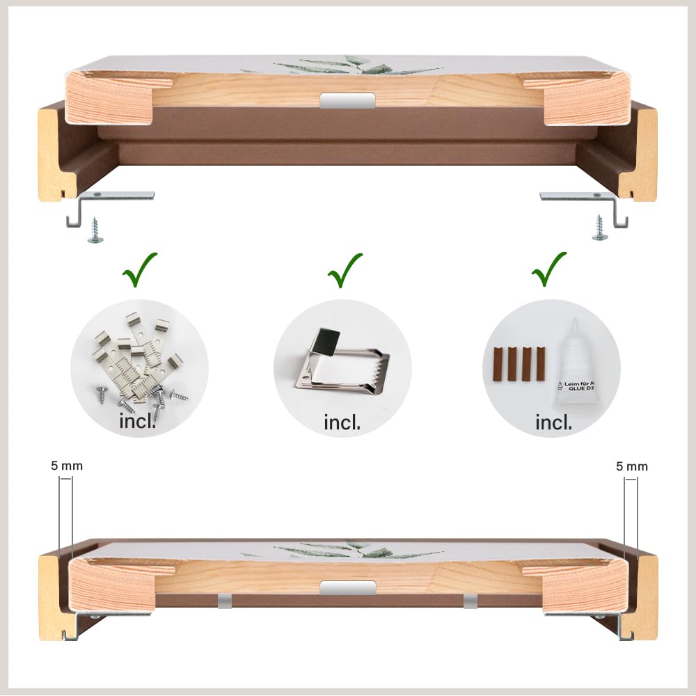 Haak Cornice per giunti ombreggiati Lico, 60 x 100 cm, in acciaio inox