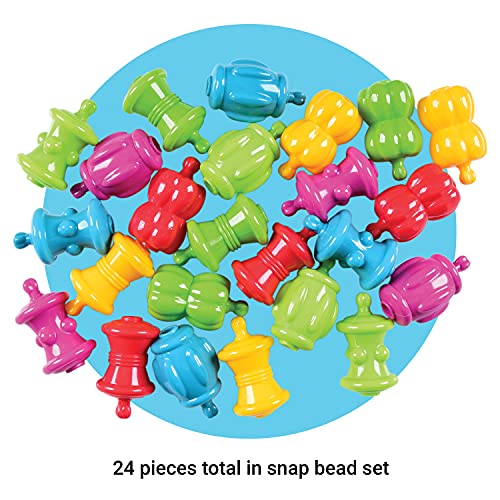 Constructive Playthings Tye-24 24 Piece Snap Beads Set For Kids Ages 1 And Up #TOP2
