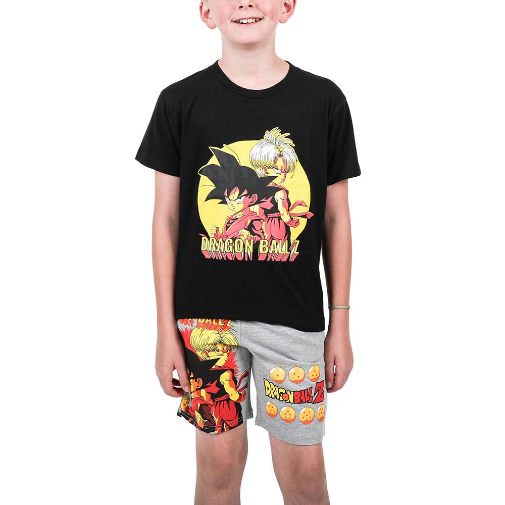 BioworldDragon Ball Z Anime Heroes Boy's Graphic Tee And Shorts Set, Black, L