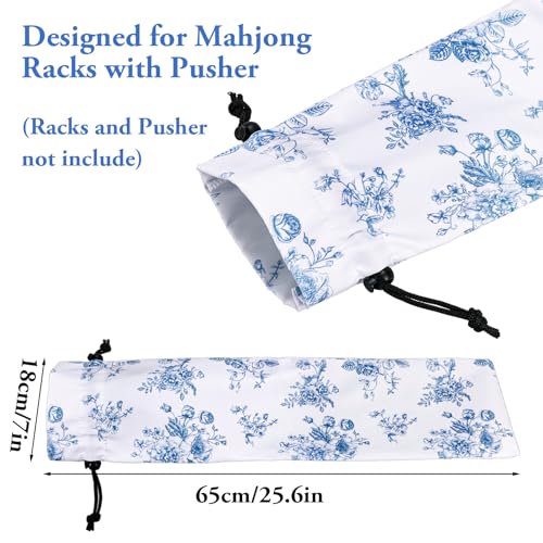 Whaline Set 3 Bolsas para Mahjong Azul Blanco miniatura 4