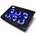 AABCOOLING NC70 - Accessoire PC avec 6 Ventilateurs et LED Bleu, PC Gamer, Support Ventilé pour Ordinateur et Consoles, Refroidissement Portable