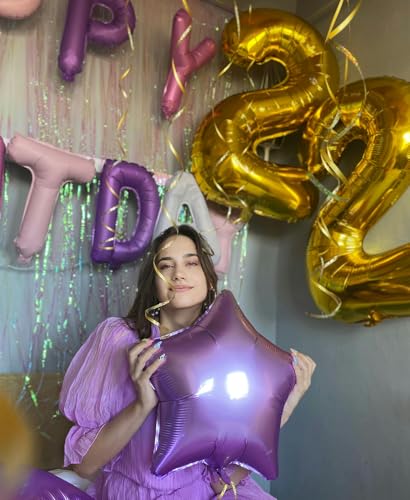 Image of 40 Inch Gold 23 Balloon Numbers, 23rd Birthday Party Decorations