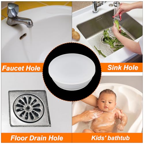 Image of MECCANIXITY 6pcs Silicone Snap in Locking Hole Plugs,20mm /0.8 Inch Mounting Diameter Narrow Groove Width 2mm Panel Seal Cover Round for Kitchen Bulkheads Waterproof Sealing Plugs Clear
