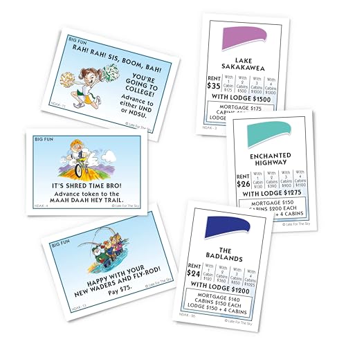 Late for the Sky North Dakota-Opoly juego de mesa familiar miniatura 3