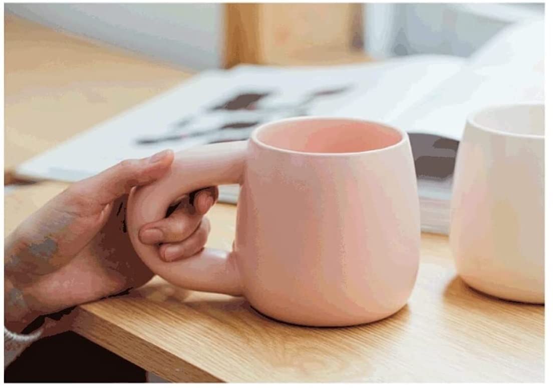 Tasse Kaffeebecher Arm-Kaffeetasse Super Große Keramik-Kreativtasse Multifunktionale Teetasse Teetasse Kaffeetassen (Color : Rosa, Size : 500ml)