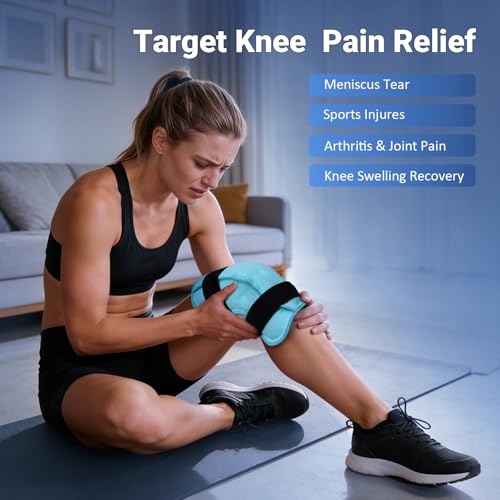 Image of Comfytemp Knee Ice Pack Wrap for Injury Reusable Gel, FSA Eligible HSA, Knee Hot Cold Therapy for Leg Pain Relief, Replacement, Arthritis, Recovery, After Surgery, Women Gift, Fathers Day Dad Men Gift