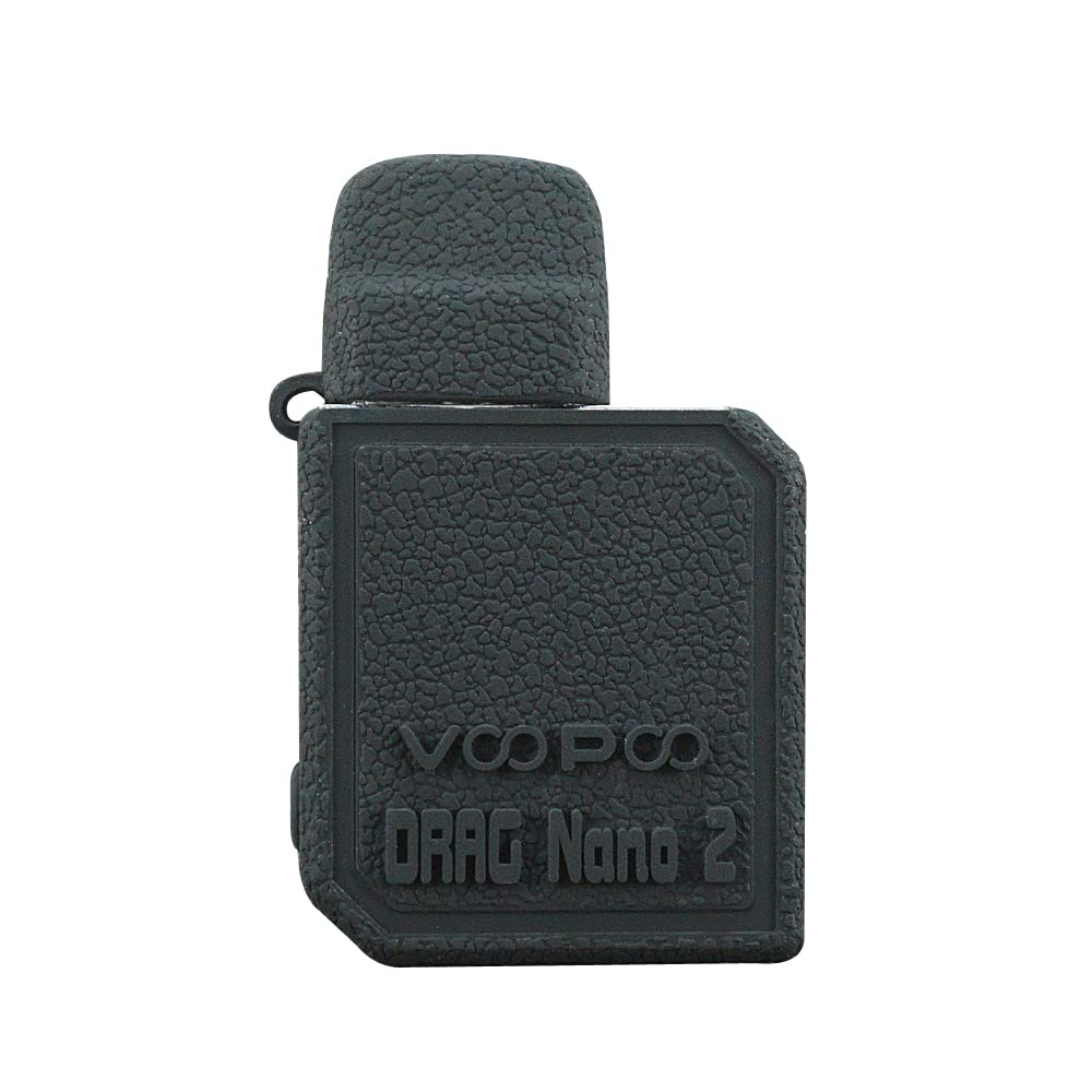 DSC-Market Silicone Cover for Voopoo Drag Nano 2 Case Sleeve Sheild Skin Rubber Wrap (Black)