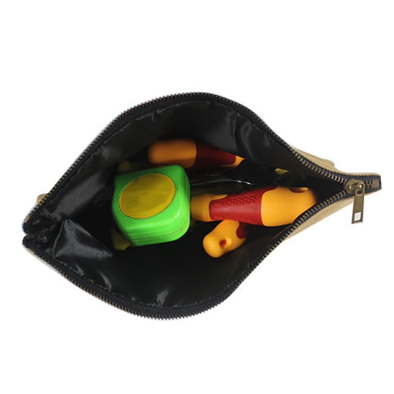 Bolsa de Herramientas Pequeña Cremallera, Lona Resistente, 4 Piezas | Oxford Cloth, Ligera y Fácil de Transportar, Plegable para Guardado, Formato Compacto para Organización