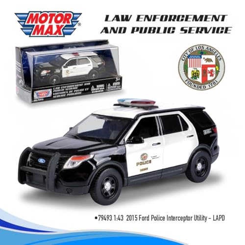 Motormax Ford Police Interceptor 1/43 Diecast miniatura 2