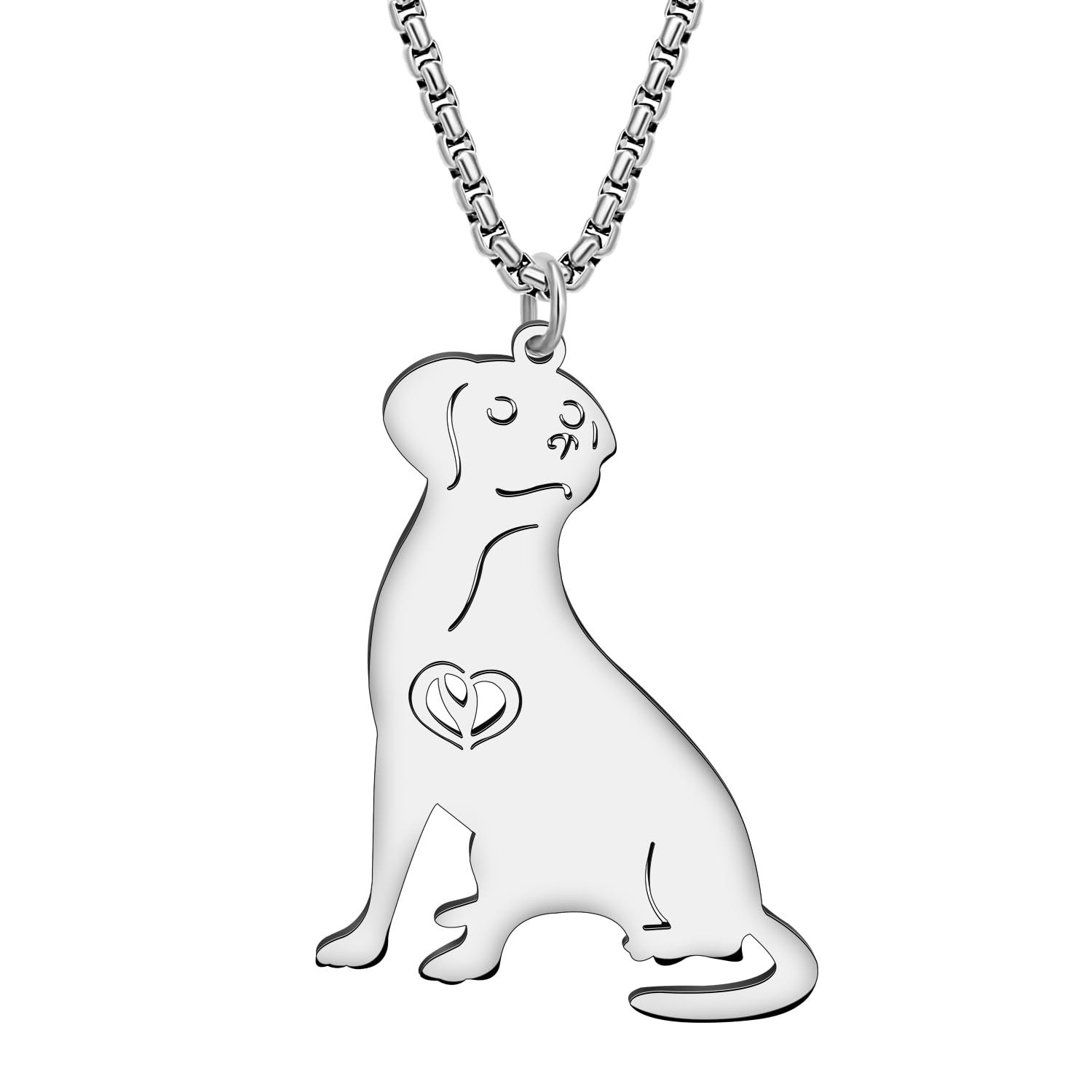 YAYAKO Stainless Steel Golden Retriever Dog Necklace Chain Pendant 18K Gold Necklace Dog Gifts for Dog Lovers Women Girls