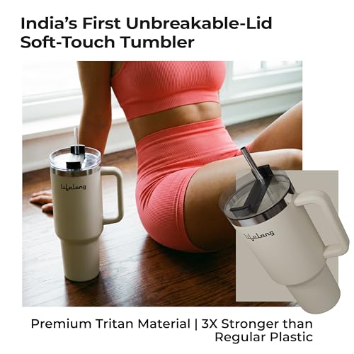 Image of Lifelong Double-Walled Vacuum Insulated Tumbler with Unbreakable Lid & Straw 1200ml | Keeps Drinks Hot for 8 Hours & Cold for 12 Hours | Durable Stainless Steel Tumbler with Comfort-Grip