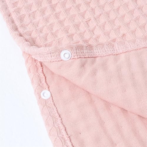 Image of Cotton Hooded Bath Towel for Kids | Wearable with Snaps