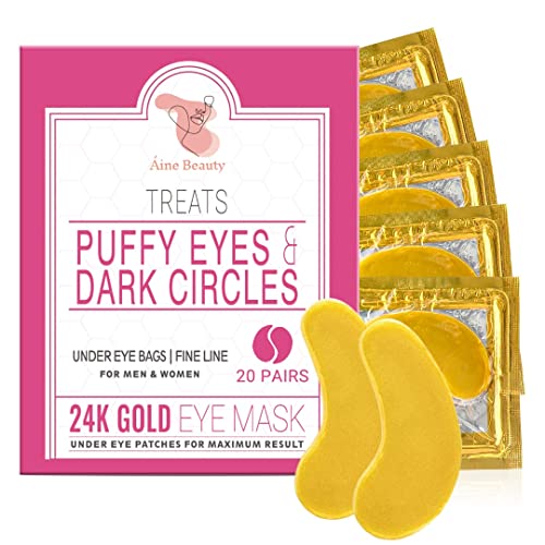 Under Eye Mask Patches -20 Pairs – Face Mask Skin Care Products for Puffy Eyes – Cruelty-Free, Vegan Eye Patches – Stocking Stuffers for Women & Men