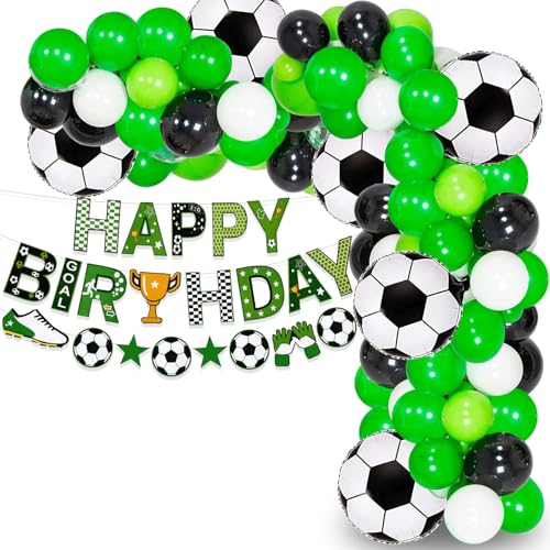 Image of Rozi Decoration Football Theme Birthday Decoration Items Set of 49 Pcs Football Birthday Decoration Items | Happy Birthday Decoration Items for Kids | Sport Theme Birthday Decoration