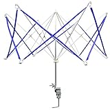 Umbrella Yarn Swift - Hand Operated Knitting Winder Tools, Wool String Ball Winder Holder Machine, Metal Hank Yarn Swift (Blue)(17 x 19 x 21 Inches)