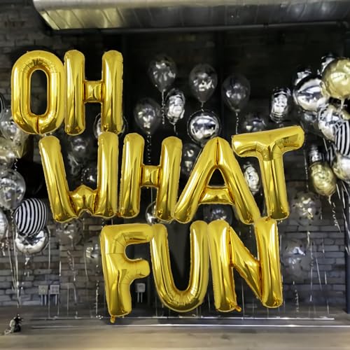 Image of Letter Balloons Gold Party Balloon - 40 Inch Large Gold Letter W Balloon, Letter Balloon Birthday Decorations, Balloon for Women Men Anniversary Party Decorations Supplies
