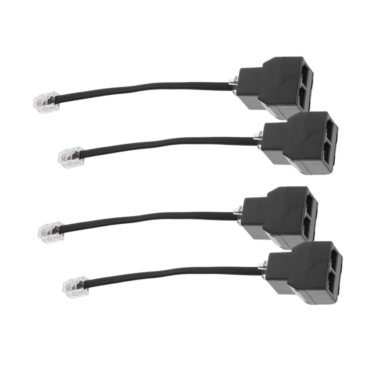 Abaodam 4pcs Core Detachable Telephone Line Adapters Versatile Splitter for Landline Phones Signal Transmission Convenient for Use