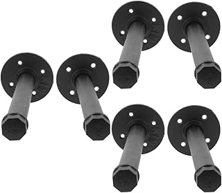 GANAZONO 6 Peças Suporte De Tubulação De Água Suportes De Prateleira Decorativos Suportes De Suspensão Para Prateleiras Flutuantes Prateleiras De Parede De Metal Suporte De Prateleira De