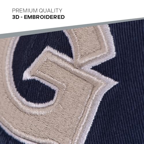 Gorra bordada ajustable estilo baseball azul miniatura 3