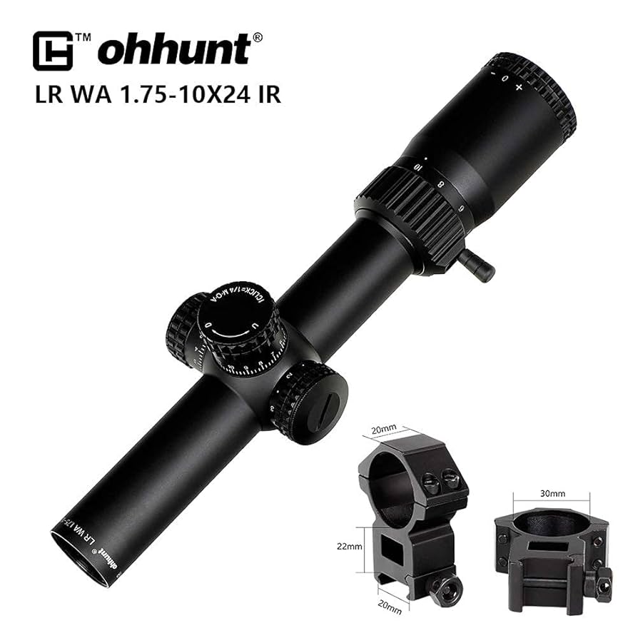Amazon.co.jp: ohhunt LR WA 1.75-10x24ライフルスコープ1.75-10