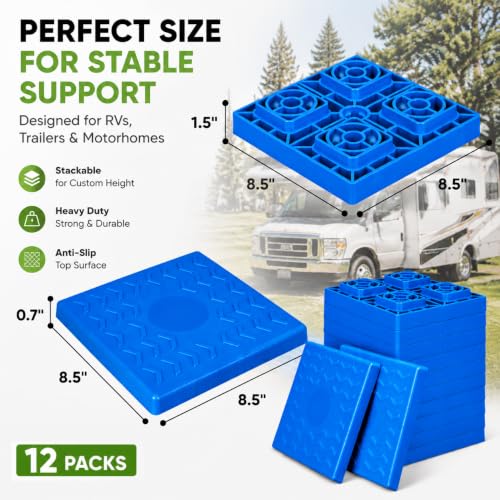 RVMATE 12 Pack RV Leveling Blocks